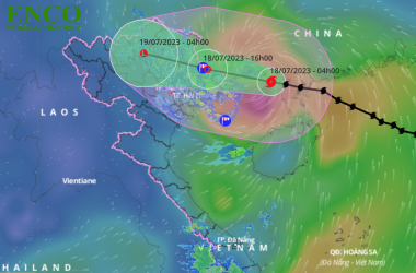 Bão số 1 giảm cấp, trưa nay vào biên giới Việt – Trung
